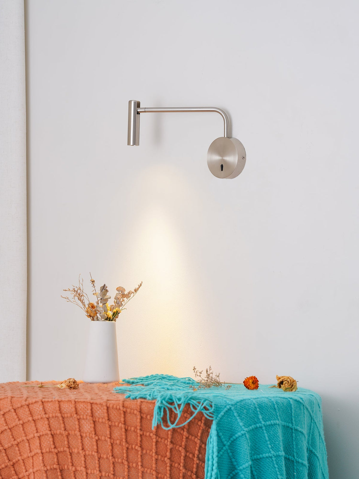 Minimalist Disc LED Wall Sconce, Energy Efficient — side view