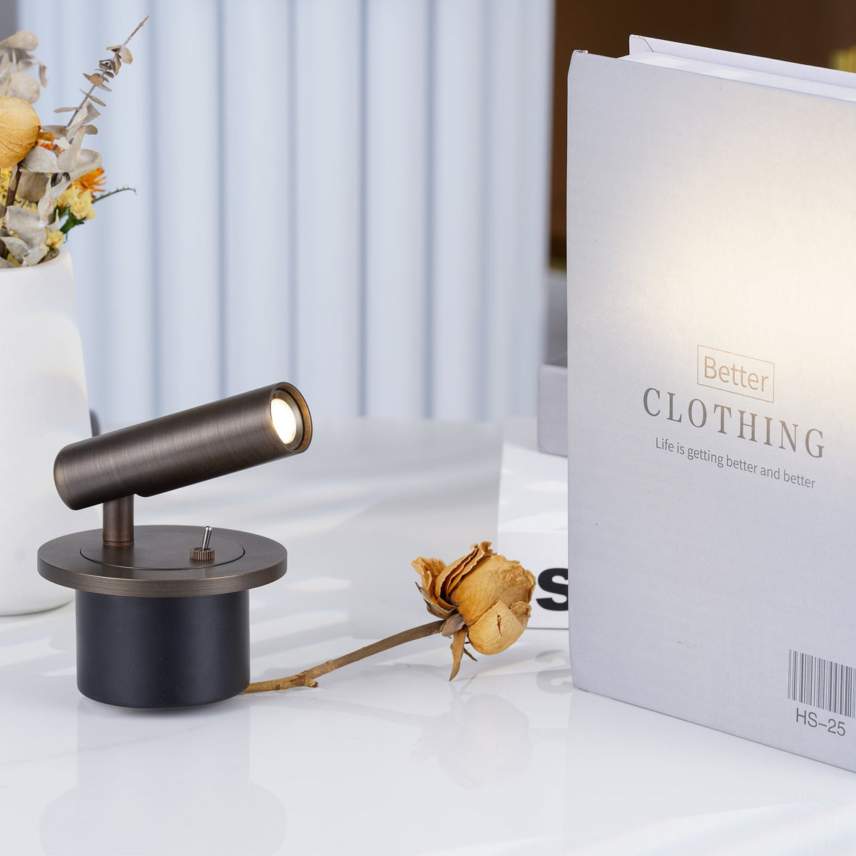 Flex Arm Reading Wall Lamp with Adjustable Brightness — front view