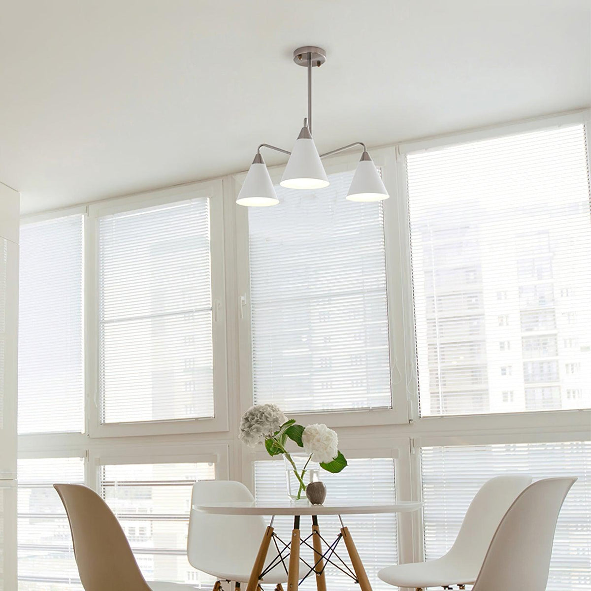 Cone Chandelier with Adjustable Brightness
