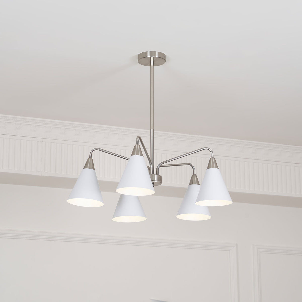 Cone Chandelier with Adjustable Brightness