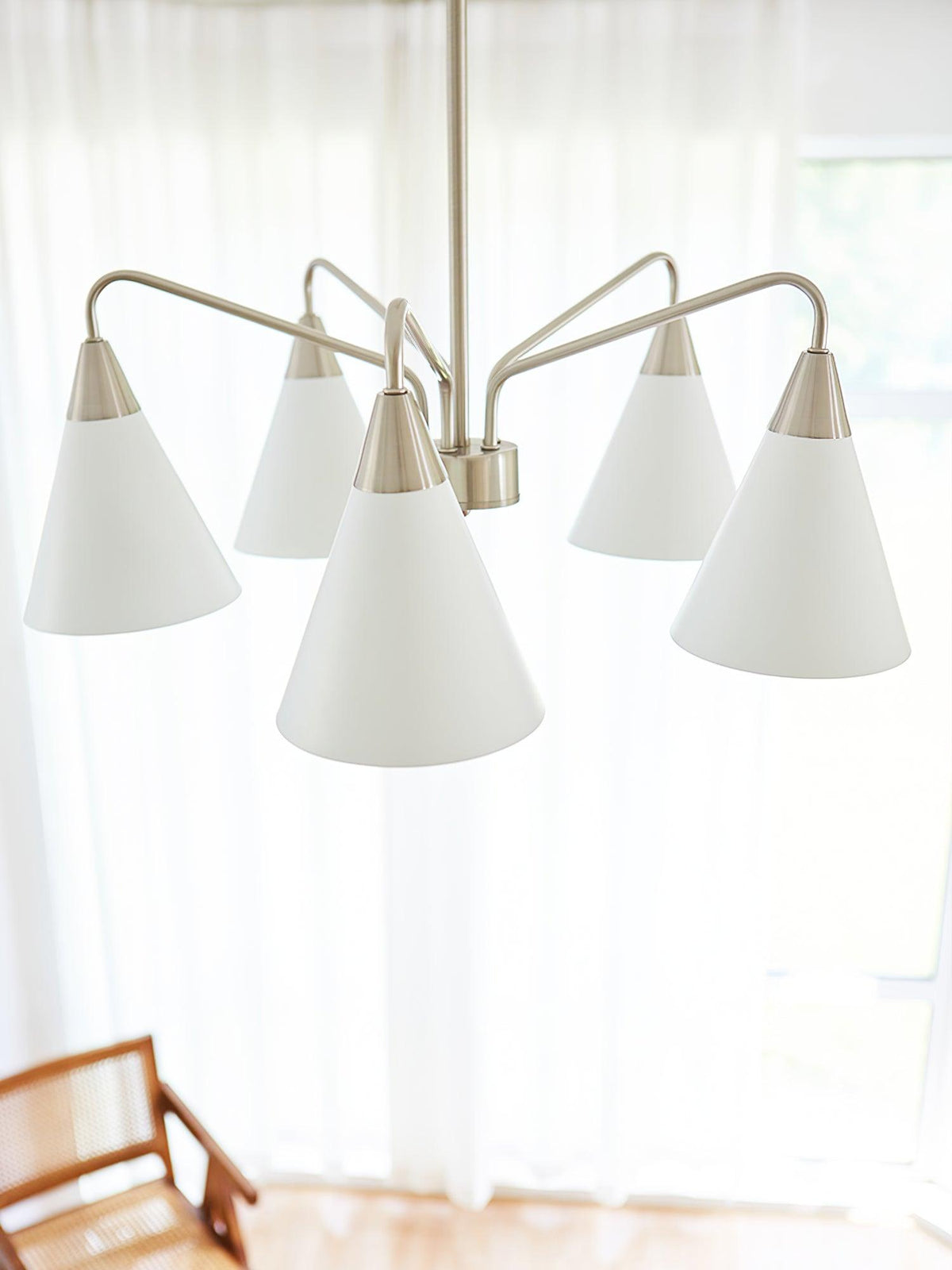 Cone Chandelier with Adjustable Brightness