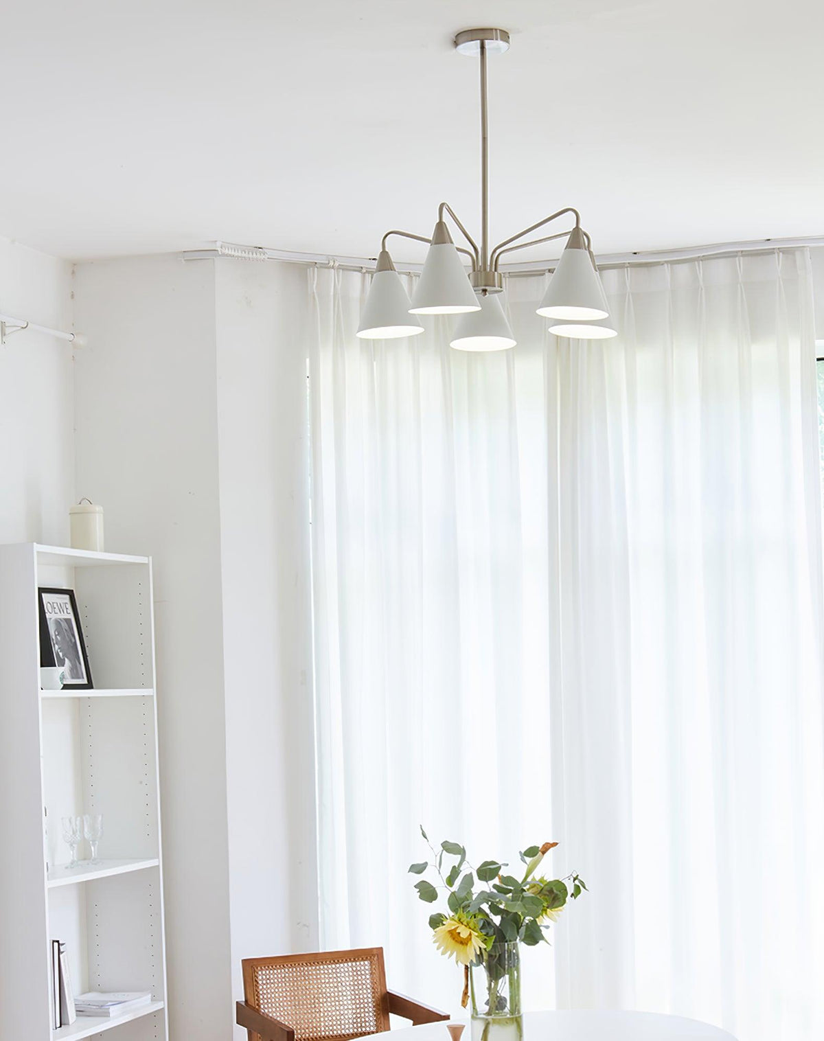 Cone Chandelier with Adjustable Brightness