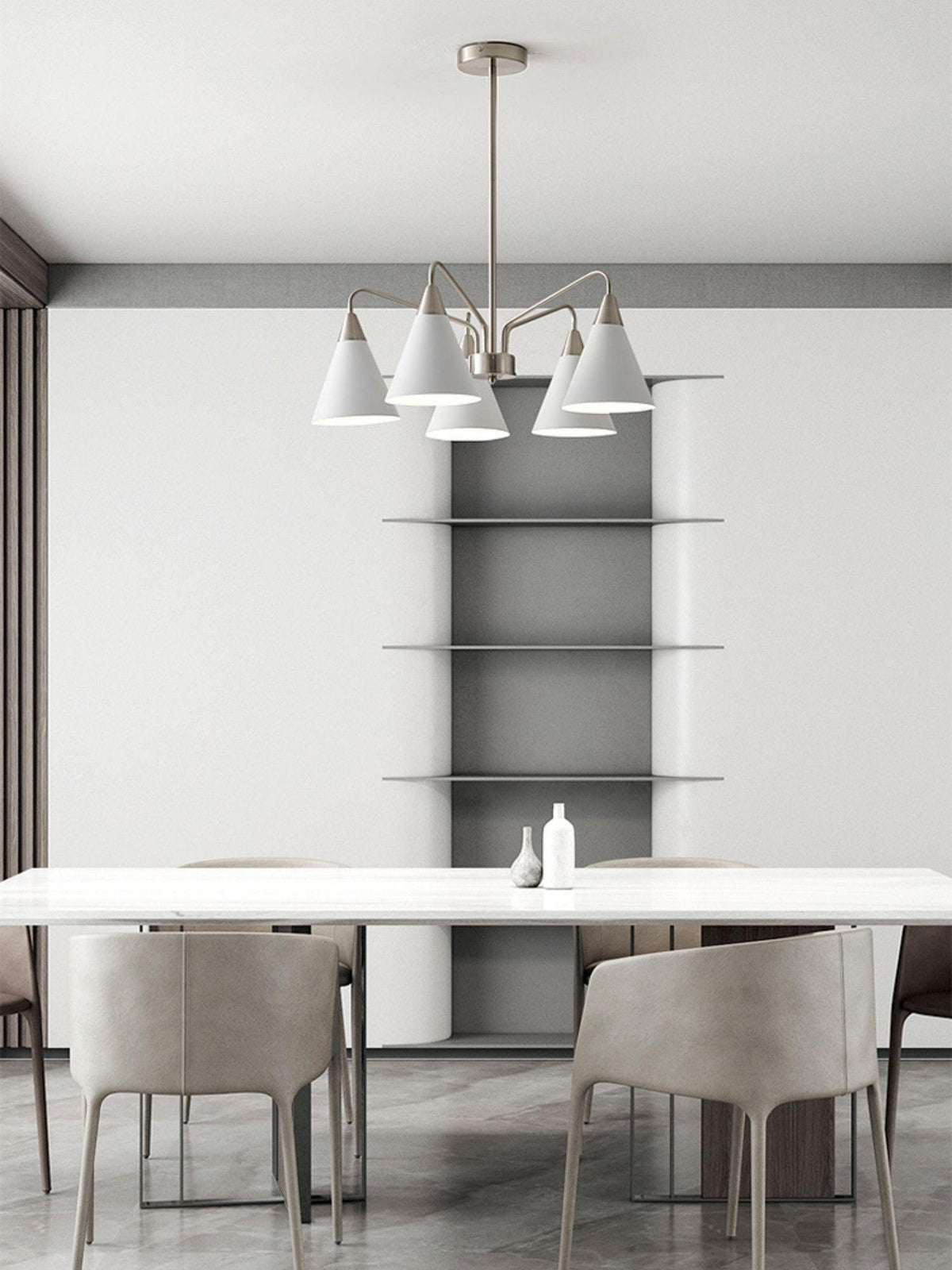 Cone Chandelier with Adjustable Brightness