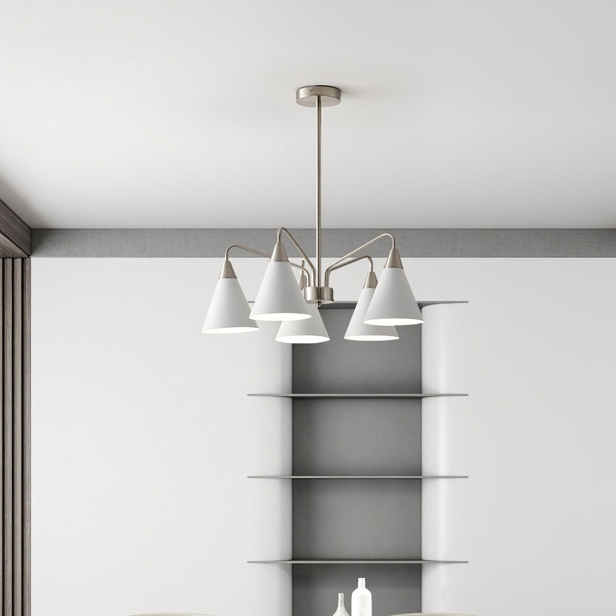 Cone Chandelier with Adjustable Brightness — front view