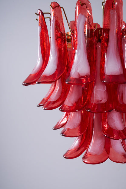 Glass Chandelier with Crystal Accents