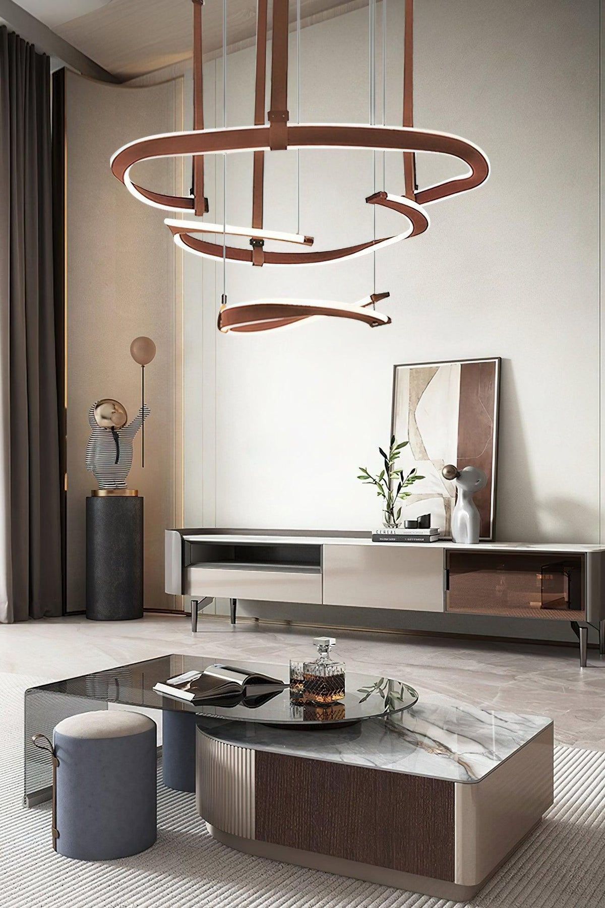 Modern Chandelier, Energy-Efficient LED