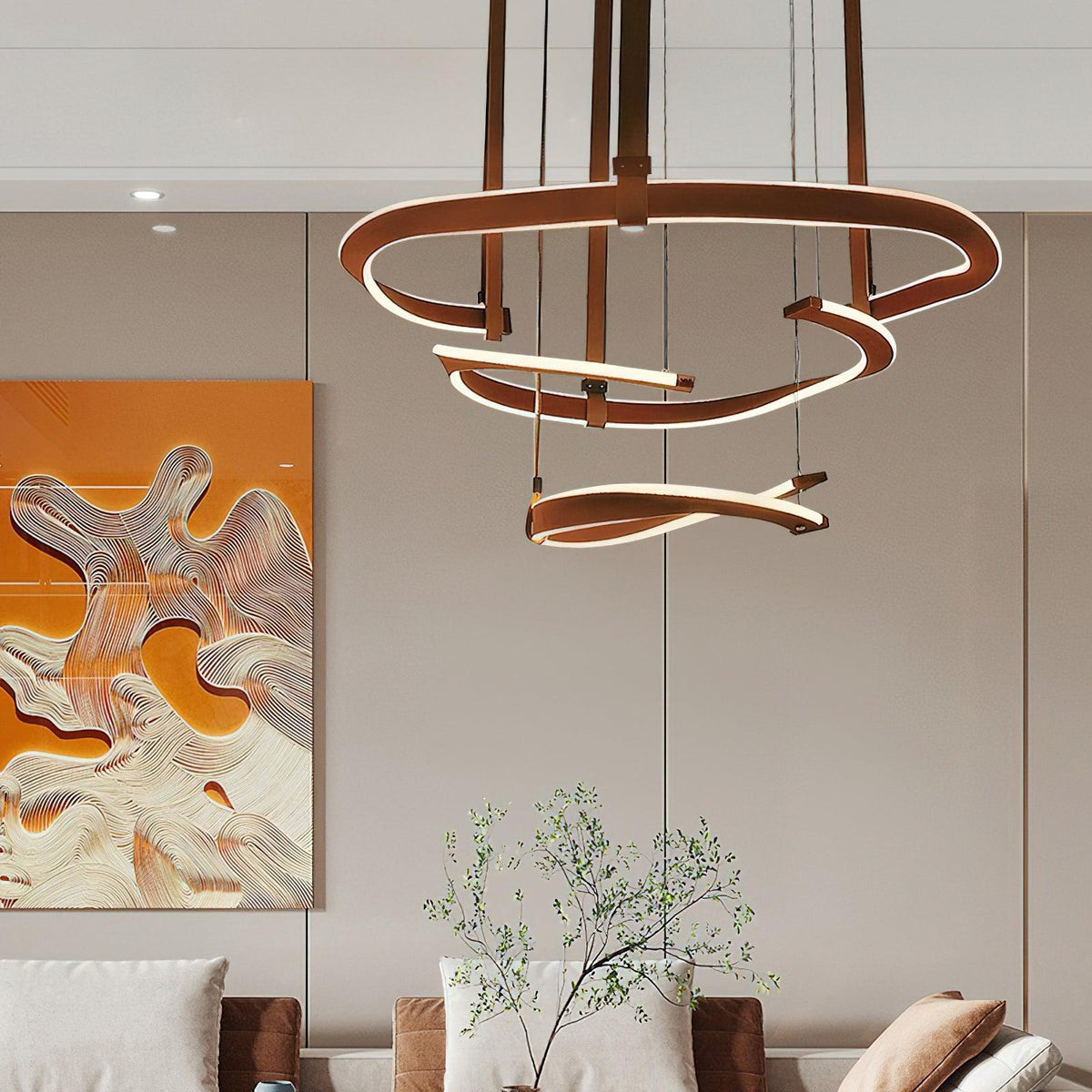 Modern Chandelier, Energy-Efficient LED