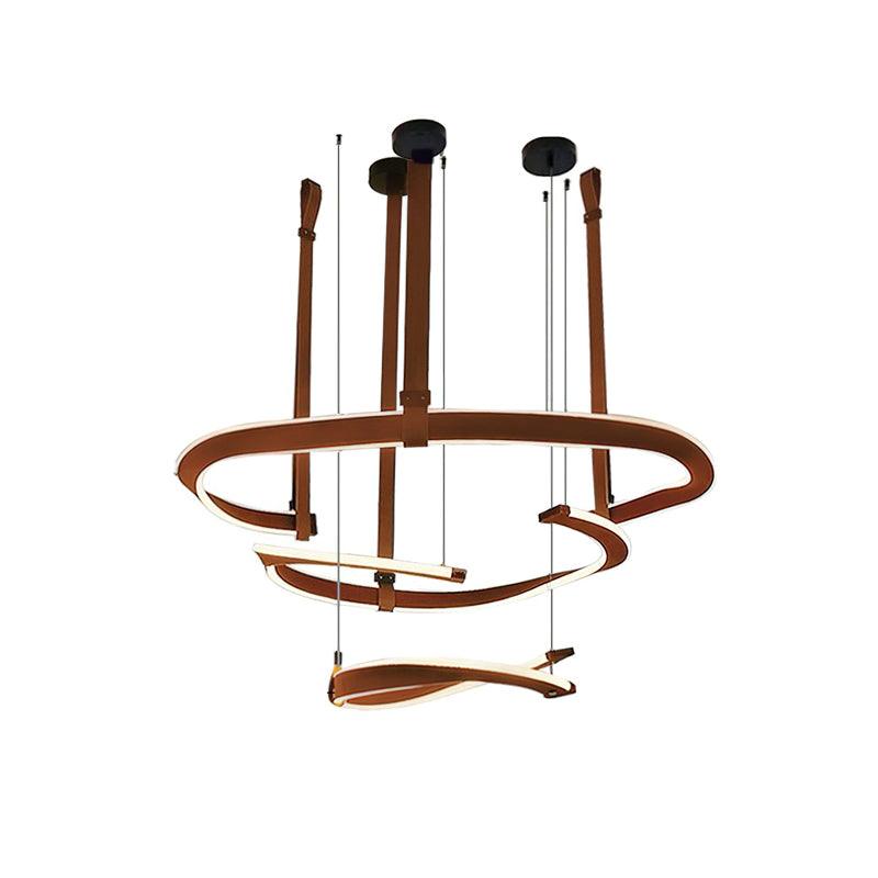 Modern Chandelier, Energy-Efficient LED — alternate angle