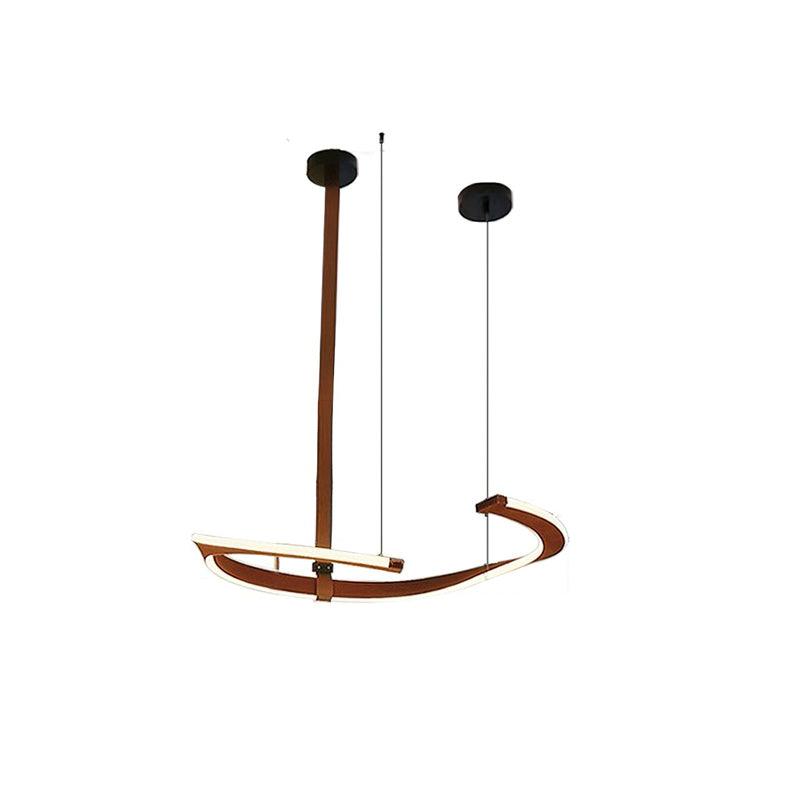 Modern Chandelier, Energy-Efficient LED — side view