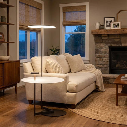 Sleek Flat Floor Lamp with Adjustable Brightness and Energy-Efficient — lifestyle view