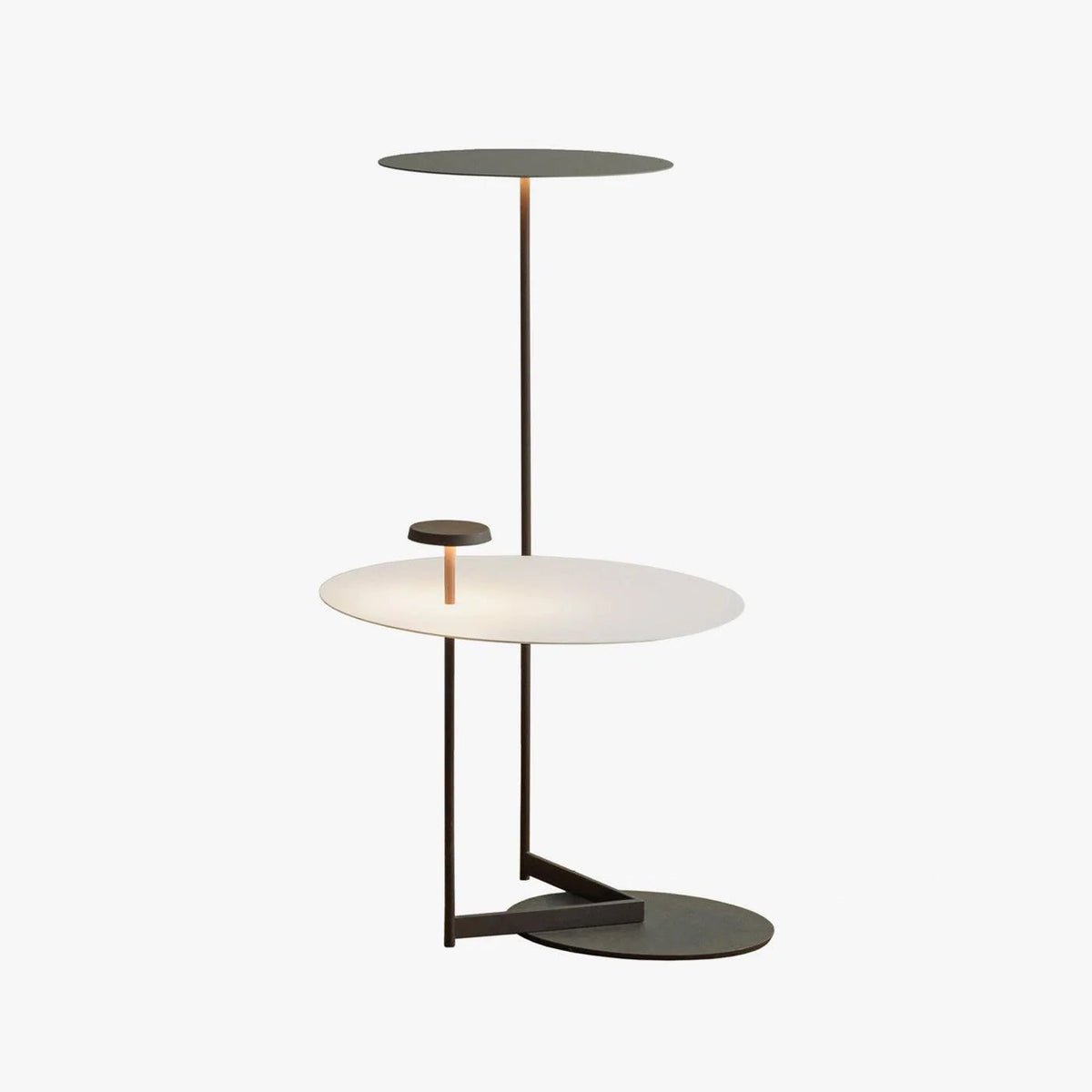 Sleek Flat Floor Lamp with Adjustable Brightness and Energy-Efficient — front view