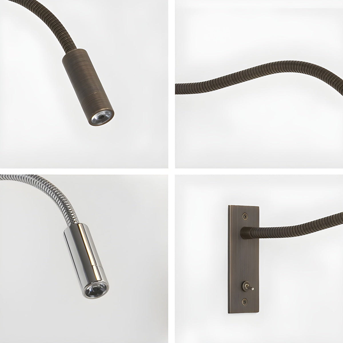 Flexible Gooseneck Wall Lamp with USB Charging