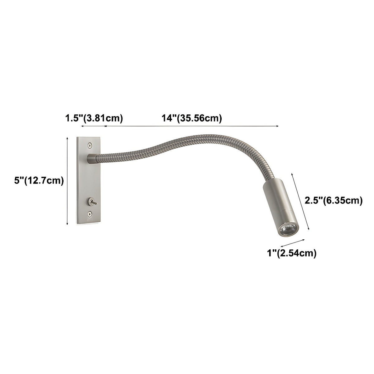 Flexible Gooseneck Wall Lamp with USB Charging