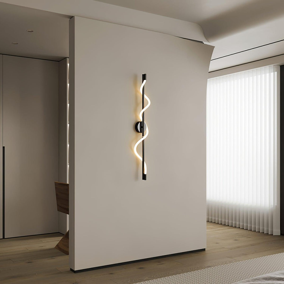 Flexible Linear Wall Lamp with Dimmable LED