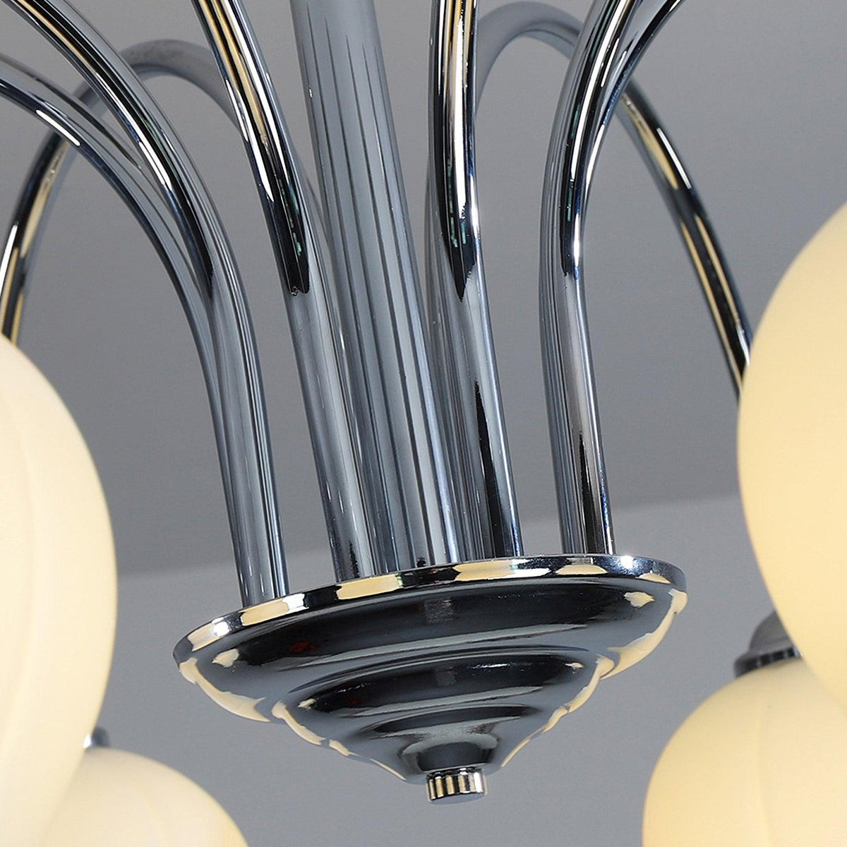 Floral Glass Chandelier with Dimmable Lighting