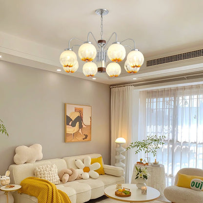 Flower Bud Chandelier with Dimmable LED — front view