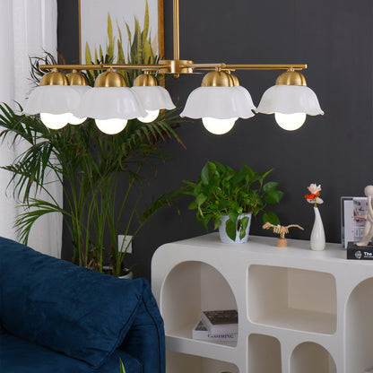 Flower Shade Chandelier with Soft Lighting