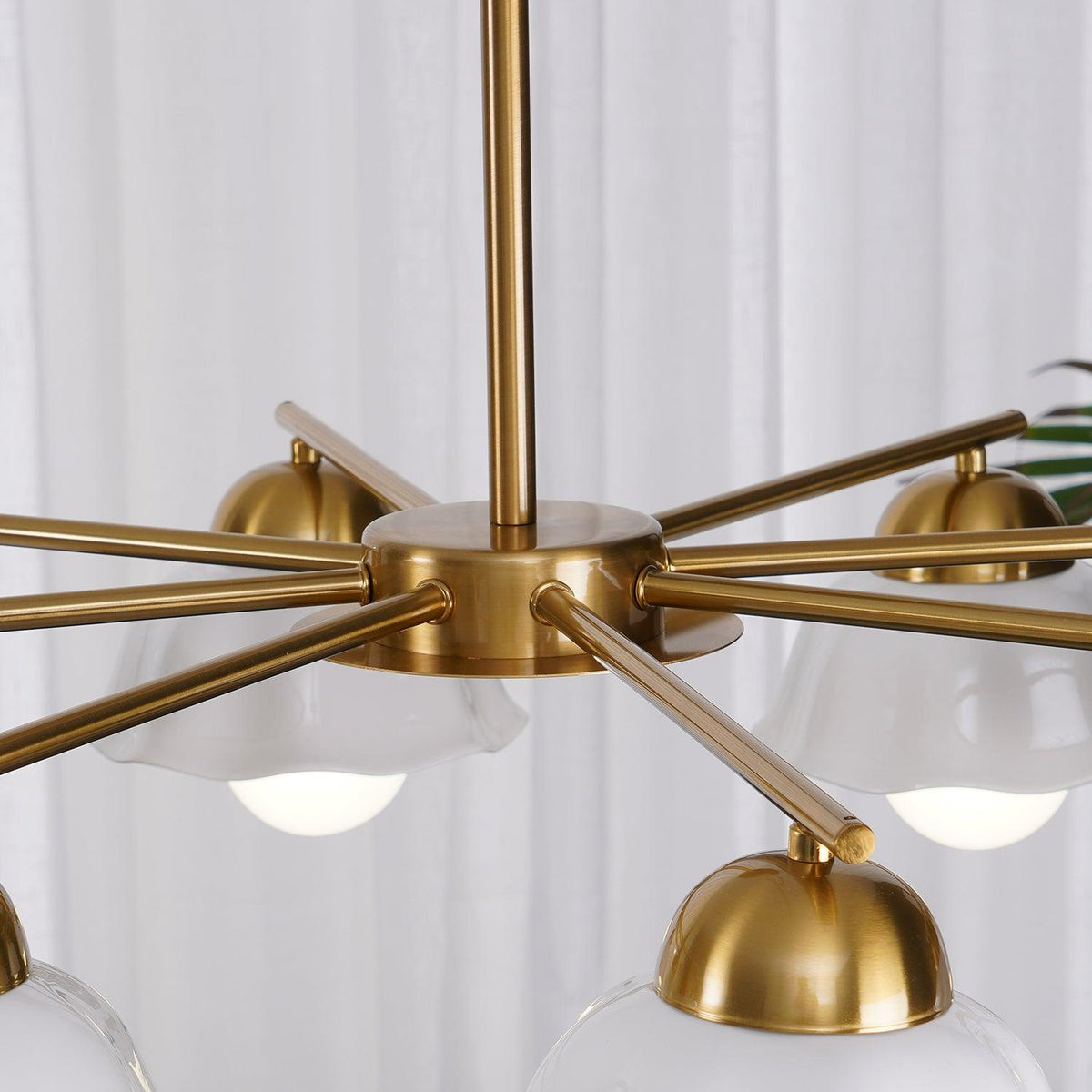 Flower Shade Chandelier with Soft Lighting