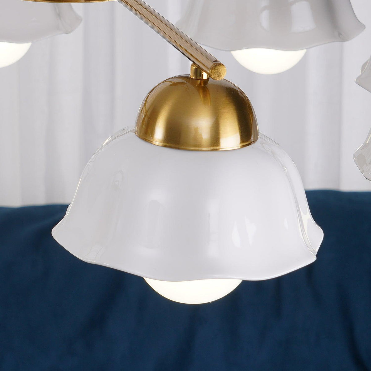 Flower Shade Chandelier with Soft Lighting