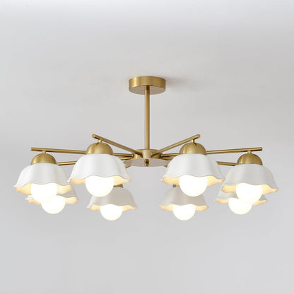 Flower Shade Chandelier with Soft Lighting
