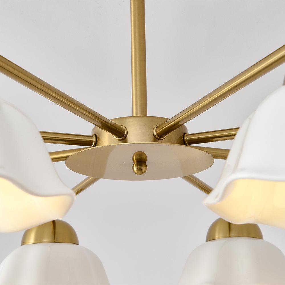 Flower Shade Chandelier with Soft Lighting