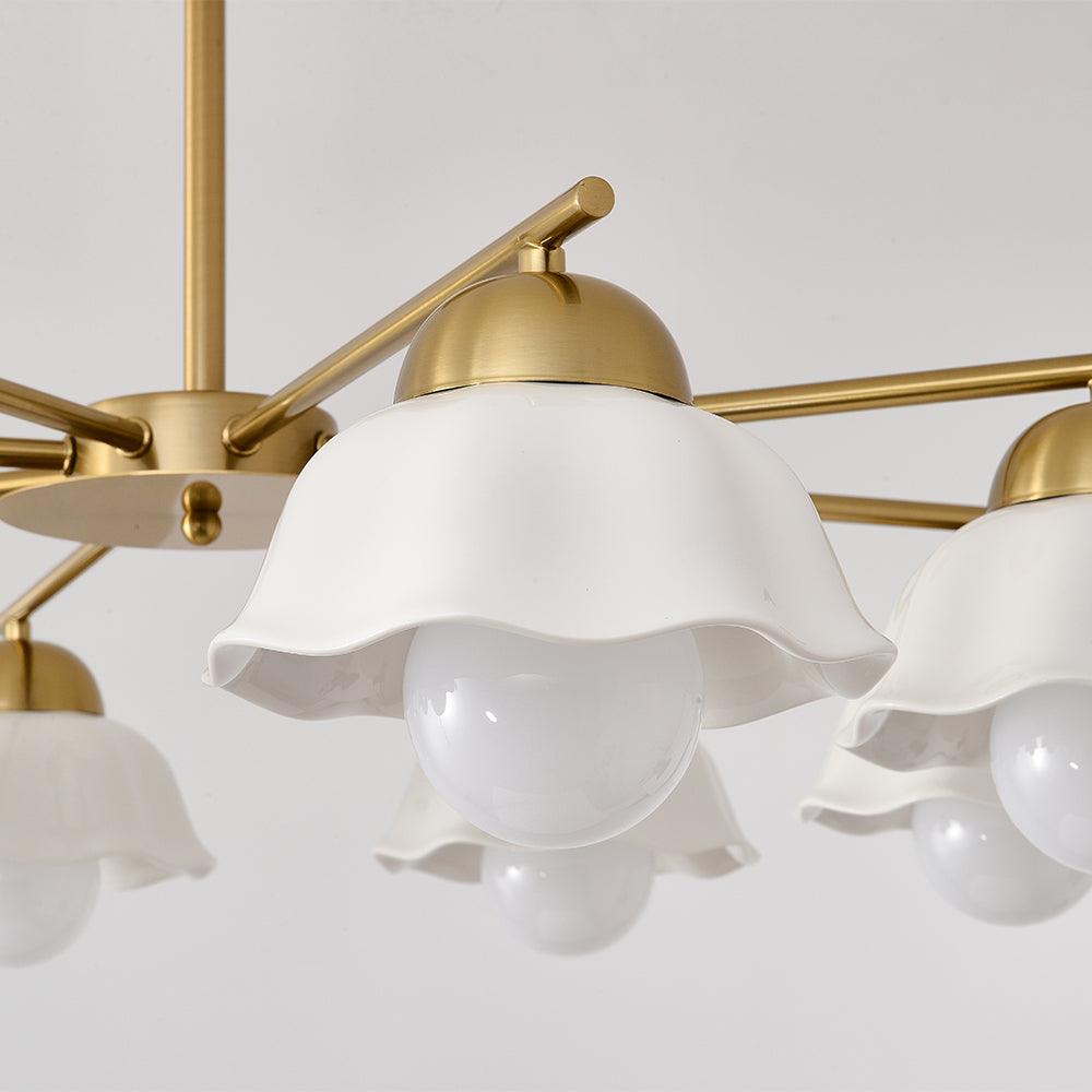 Flower Shade Chandelier with Soft Lighting