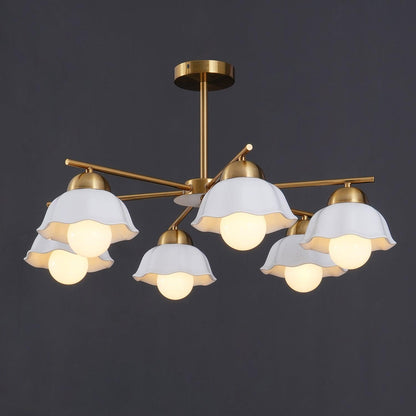 Flower Shade Chandelier with Soft Lighting