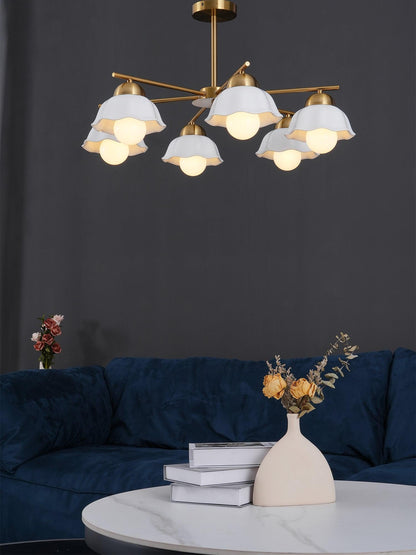 Flower Shade Chandelier with Soft Lighting