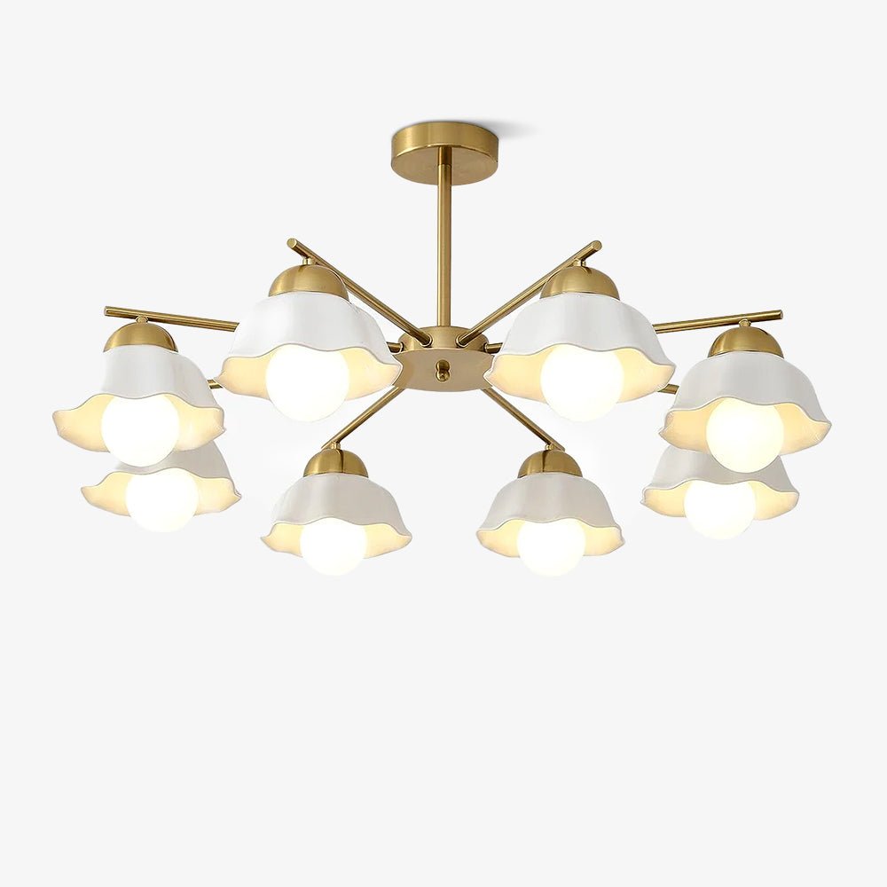 Flower Shade Chandelier with Soft Lighting