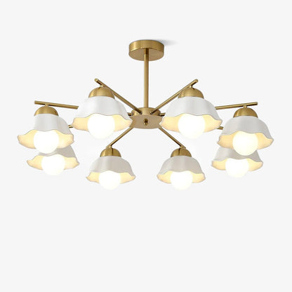 Flower Shade Chandelier with Soft Lighting