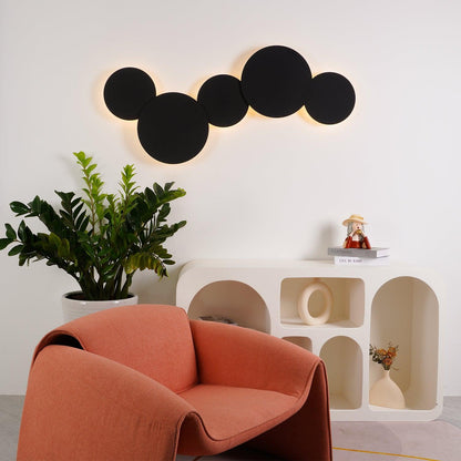 Geometric Disc Wall Lamp - Modern Design, Adjustable Brightness — side view