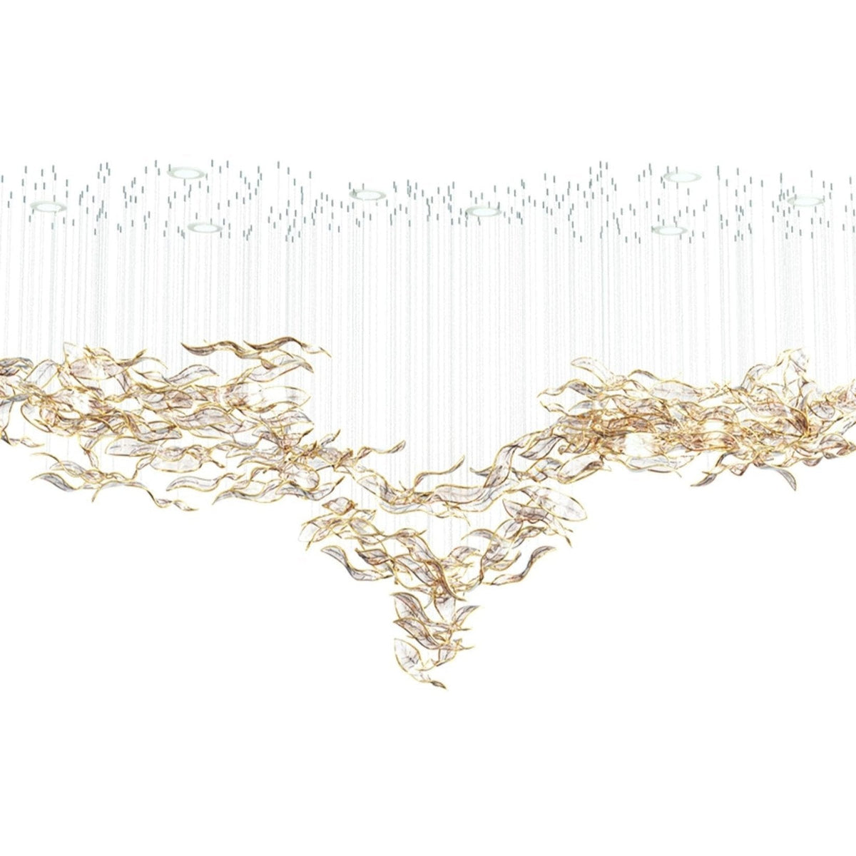 Fluttering Leaves Chandelier with Adjustable Brightness — lifestyle view
