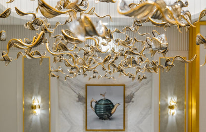 Fluttering Leaves Chandelier with Adjustable Brightness