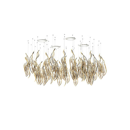 Fluttering Leaves Chandelier with Adjustable Brightness — front view