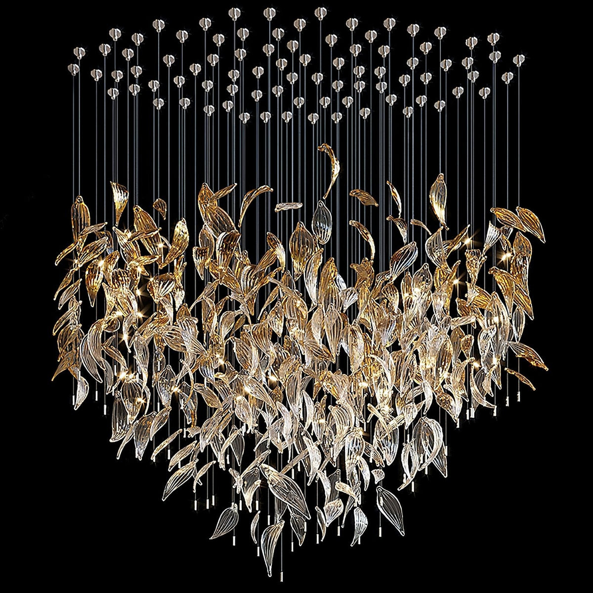 Fluttering Leaves Chandelier with Adjustable Brightness