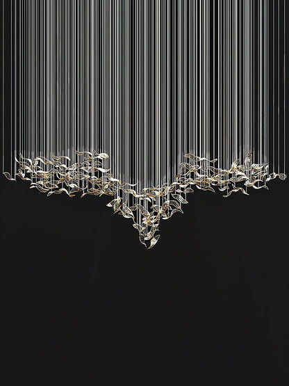 Fluttering Leaves Chandelier with Adjustable Brightness