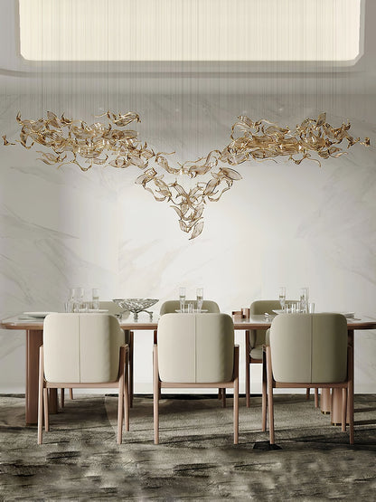 Fluttering Leaves Chandelier with Adjustable Brightness