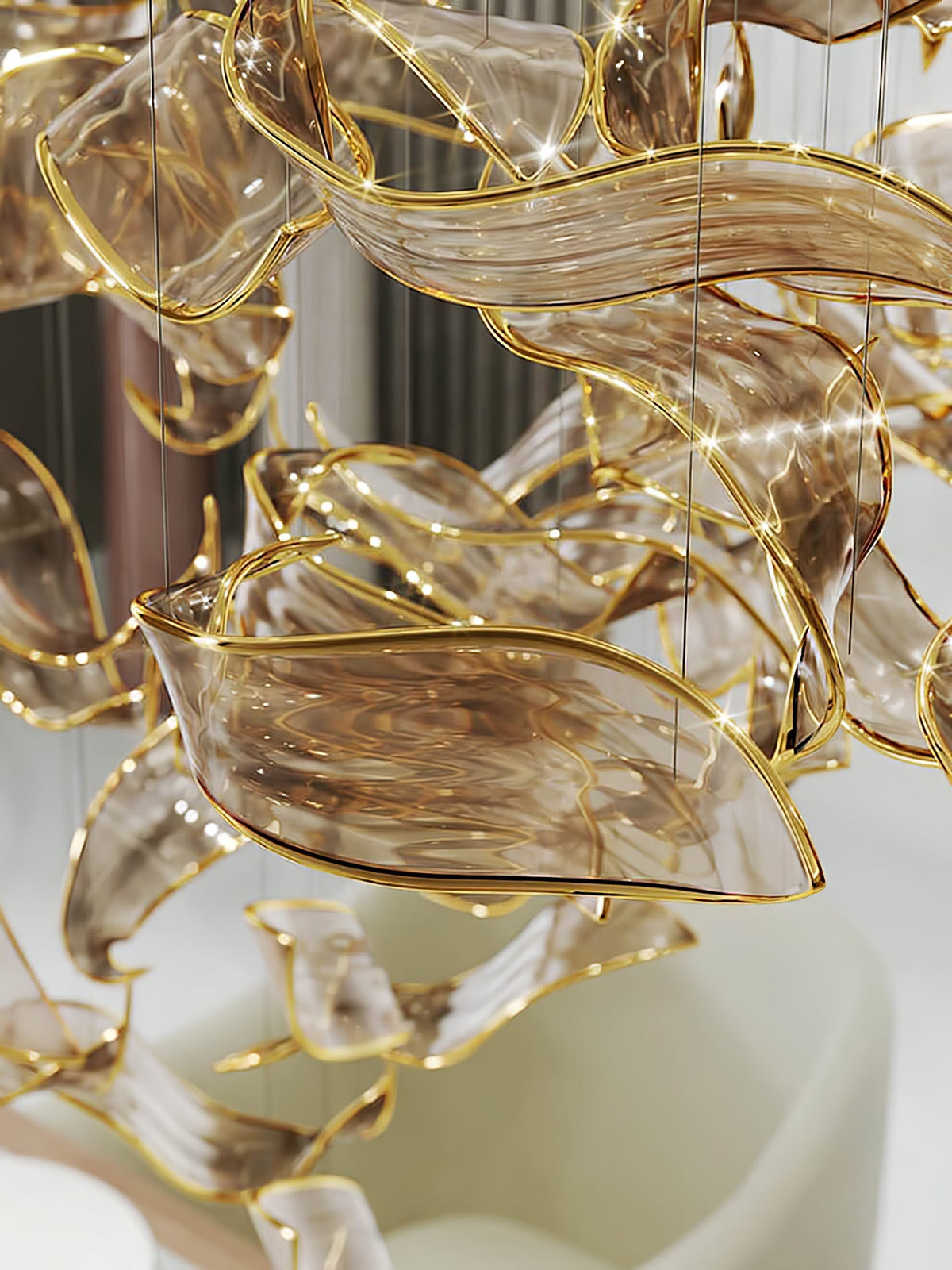 Fluttering Leaves Chandelier with Adjustable Brightness
