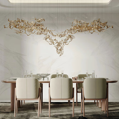 Fluttering Leaves Chandelier with Adjustable Brightness