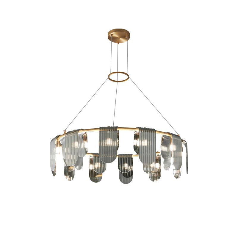 Brass Chandelier with Adjustable Height — front view