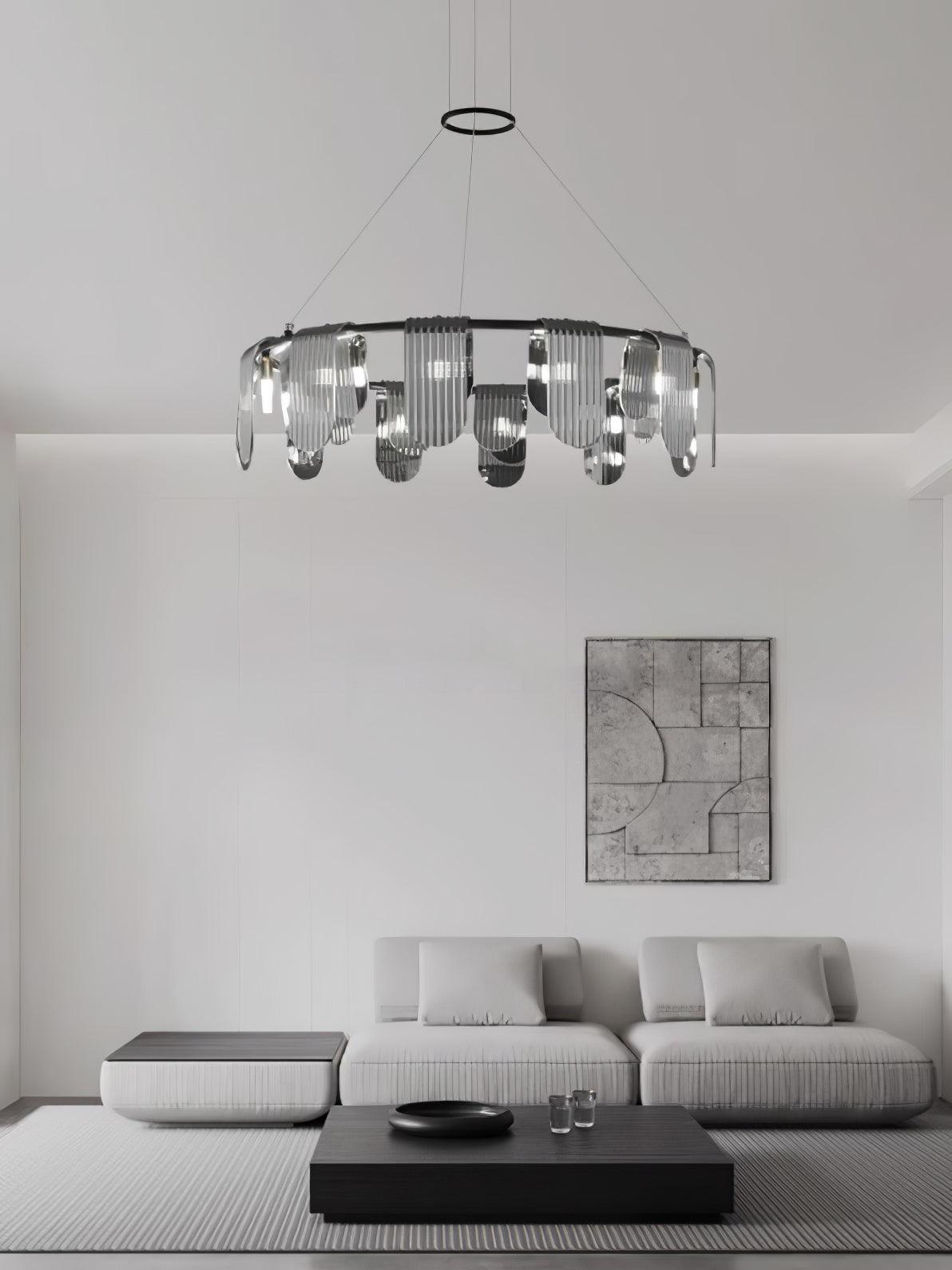 Brass Chandelier with Adjustable Height