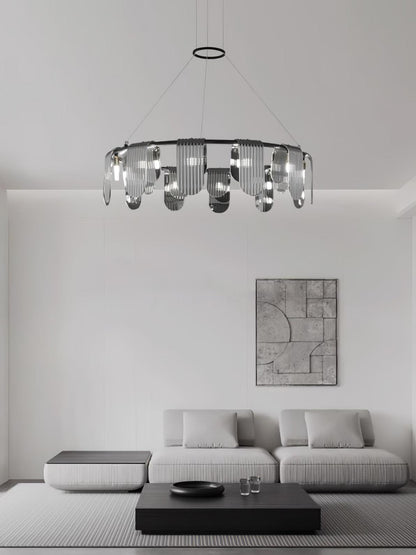 Brass Chandelier with Adjustable Height