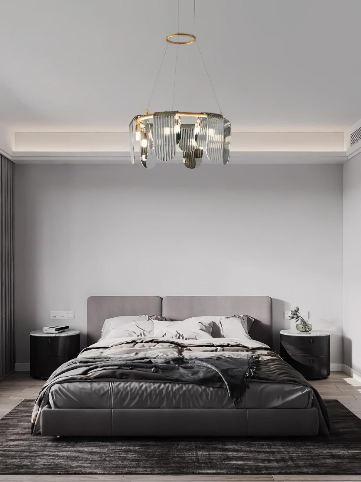 Brass Chandelier with Adjustable Height