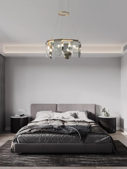 Brass Chandelier with Adjustable Height