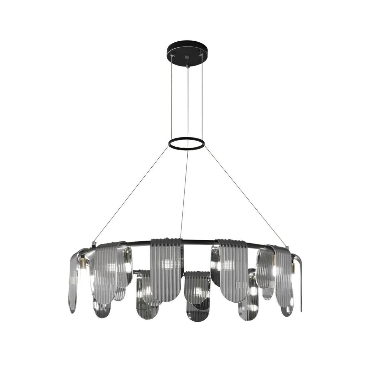 Brass Chandelier with Adjustable Height