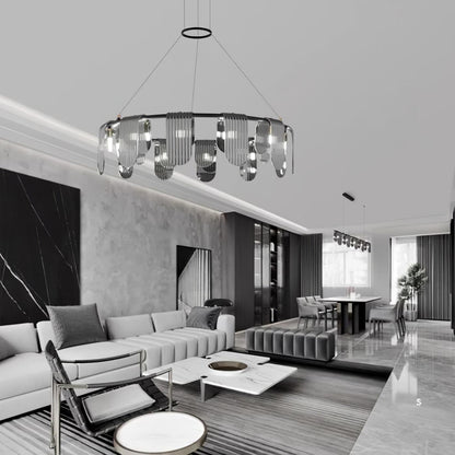 Brass Chandelier with Adjustable Height