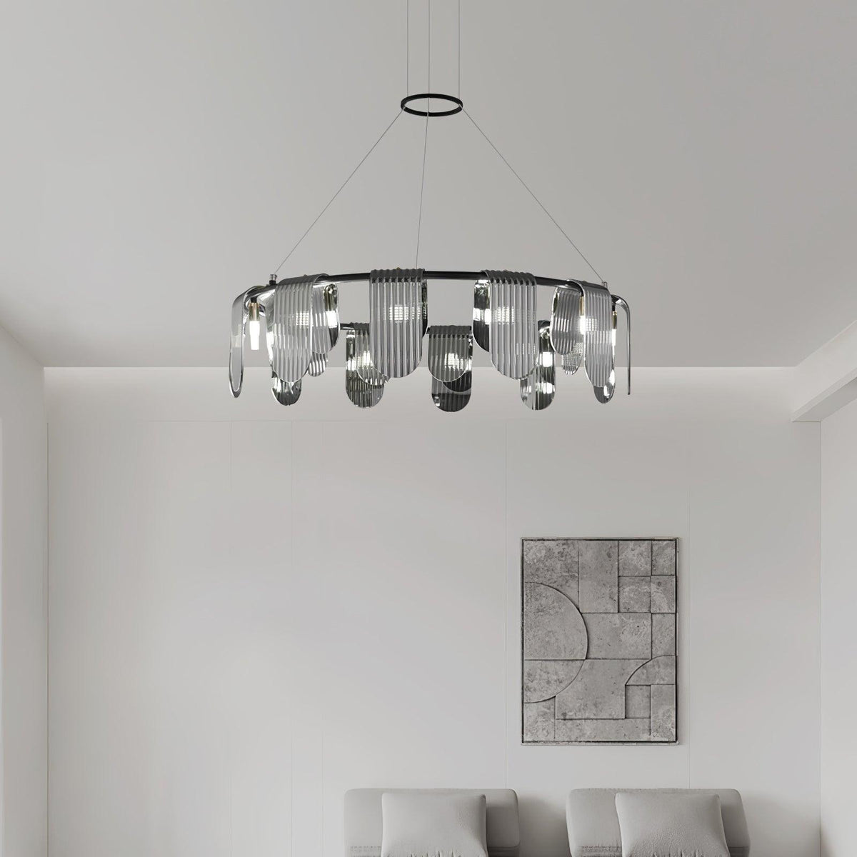 Brass Chandelier with Adjustable Height