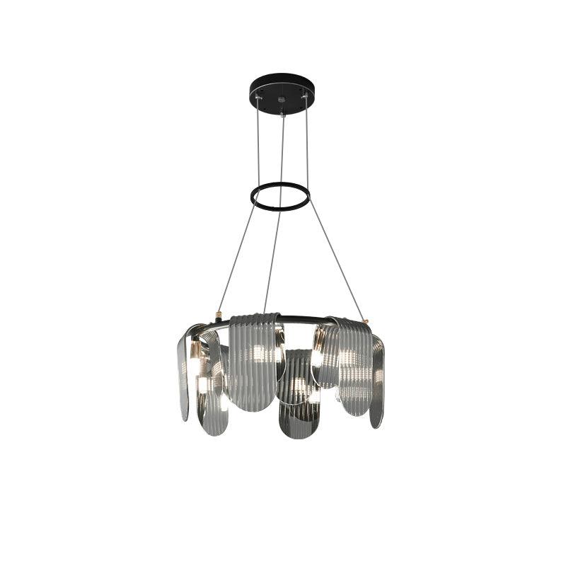 Brass Chandelier with Adjustable Height — front view