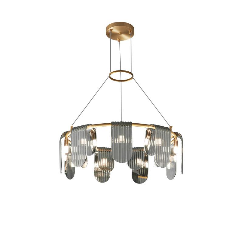 Brass Chandelier with Adjustable Height — alternate angle