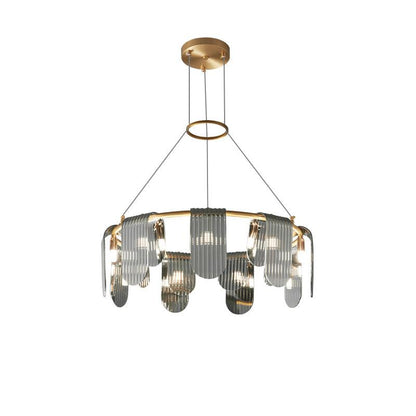 Brass Chandelier with Adjustable Height — alternate angle